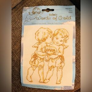 Janlynn words of gold love aimer counted cross stitch kit